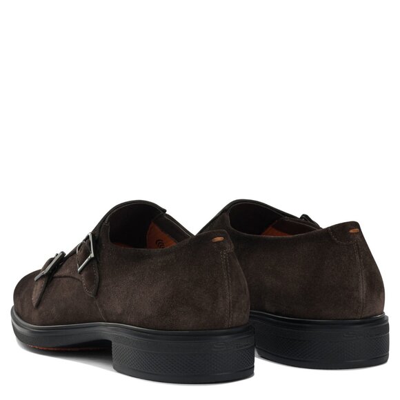 Santoni Suede Double Buckle Loafers UK 8.5 Men - Picture 4 of 5